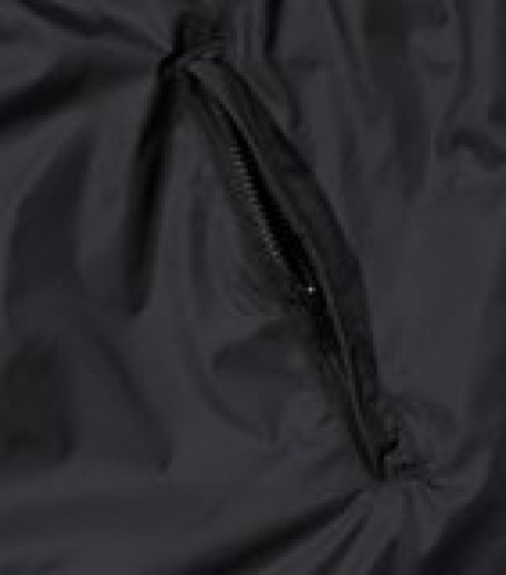 Купить куртка-ветровка для крупных-дождевик из полиэстер легкая черного цвета в интернет-магазине Мой-размер