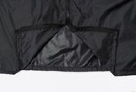 Купить куртка-ветровка для крупных-дождевик из полиэстер легкая черного цвета в интернет-магазине Мой-размер