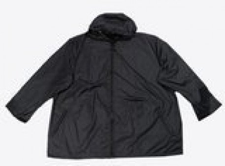 Купить куртка-ветровка большого размера-дождевик из полиэстер легкая черного цвета в интернет-магазине Мой-размер