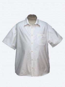 Рубашка большого размера с коротким рукавом белого цвета