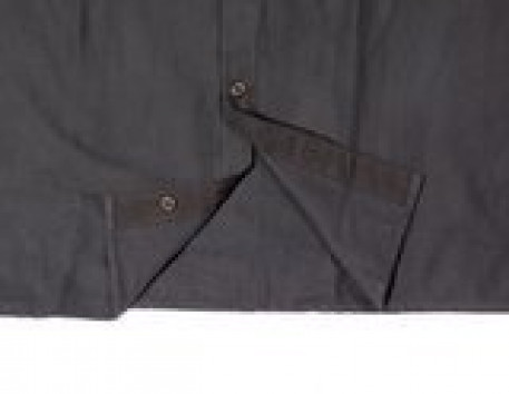 Рубашка фланелевая с длинными рукавами черного цвета из хлопка для полных