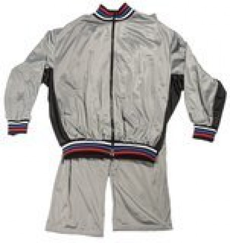 Купить куртка самого большого размера спортивная- эластик с трикотажным воротником серого цвета в интернет-магазине Мой-размер