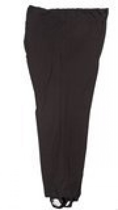 Купить брюки для крупных со штрипками из трикотажного полотна черного цвета в интернет-магазине Мой-размер