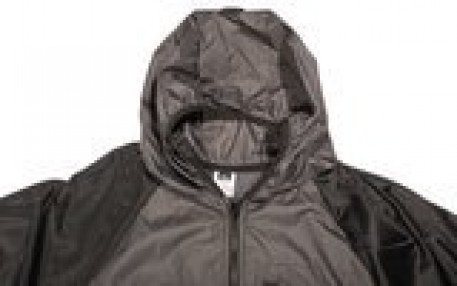 Купить куртка  спортивная, комбинированная - эластик с капюшоном серого цвета в интернет-магазине Мой-размер