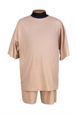 Пижама-футболка большого размера и шорты большого размера