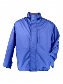 Куртка большого размера утепленная спортивная синего цвета на флисовой подкладке