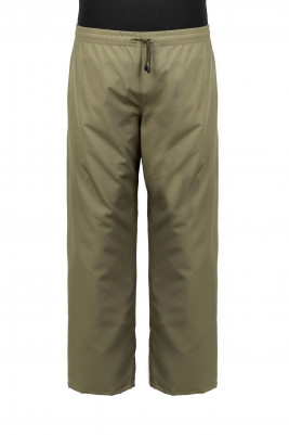 Летние брюки большого размера из костюм большого размераной ткани на эластичном поясе оливкового цвета