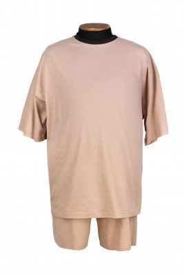Пижама-футболка большого размера и шорты большого размера
