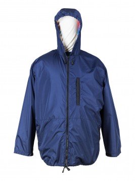 Куртка-ветровка синего цвета на хлопковой подкладке