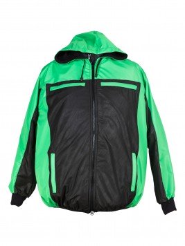 Куртка демисезонная зеленая на флисовой подкладке