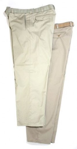 Классические брюки большого размера на молнии бежевого цвета из хлопка