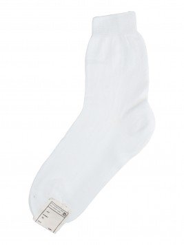 Носки тонкие с перфорацией белого цвета