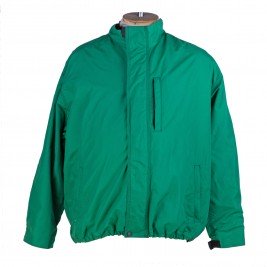 Куртка-ветровка зеленого цвета на хлопковой подкладке