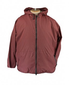 Куртка-ветровка большого размера-дождевик из полиэстера  легкая бордового цвета