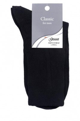 Классические тонкие черные носки из легкого смесового материала.с хлопком